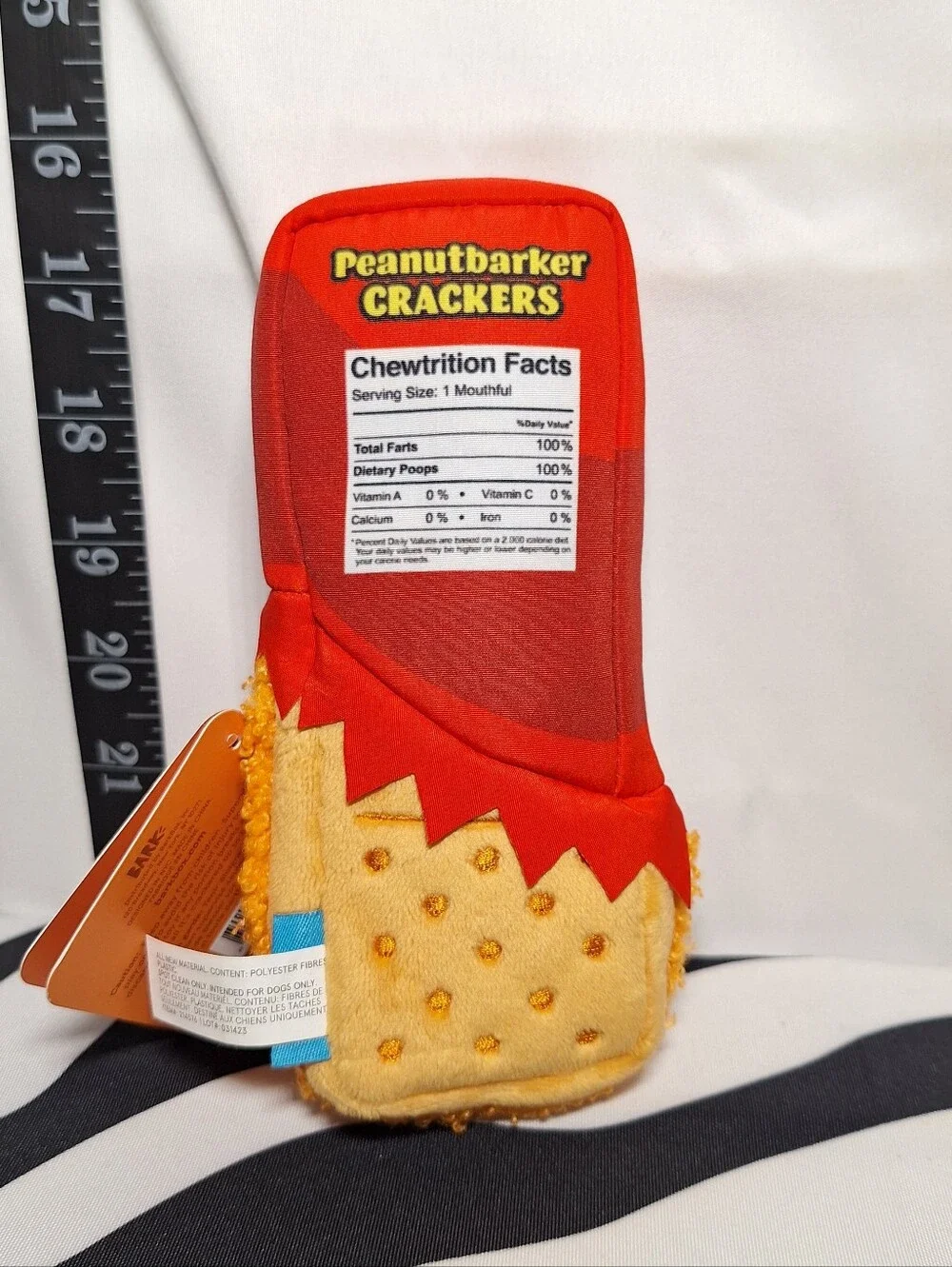NWT Bark PeanutBarker Crackers Dog Toy XS-S